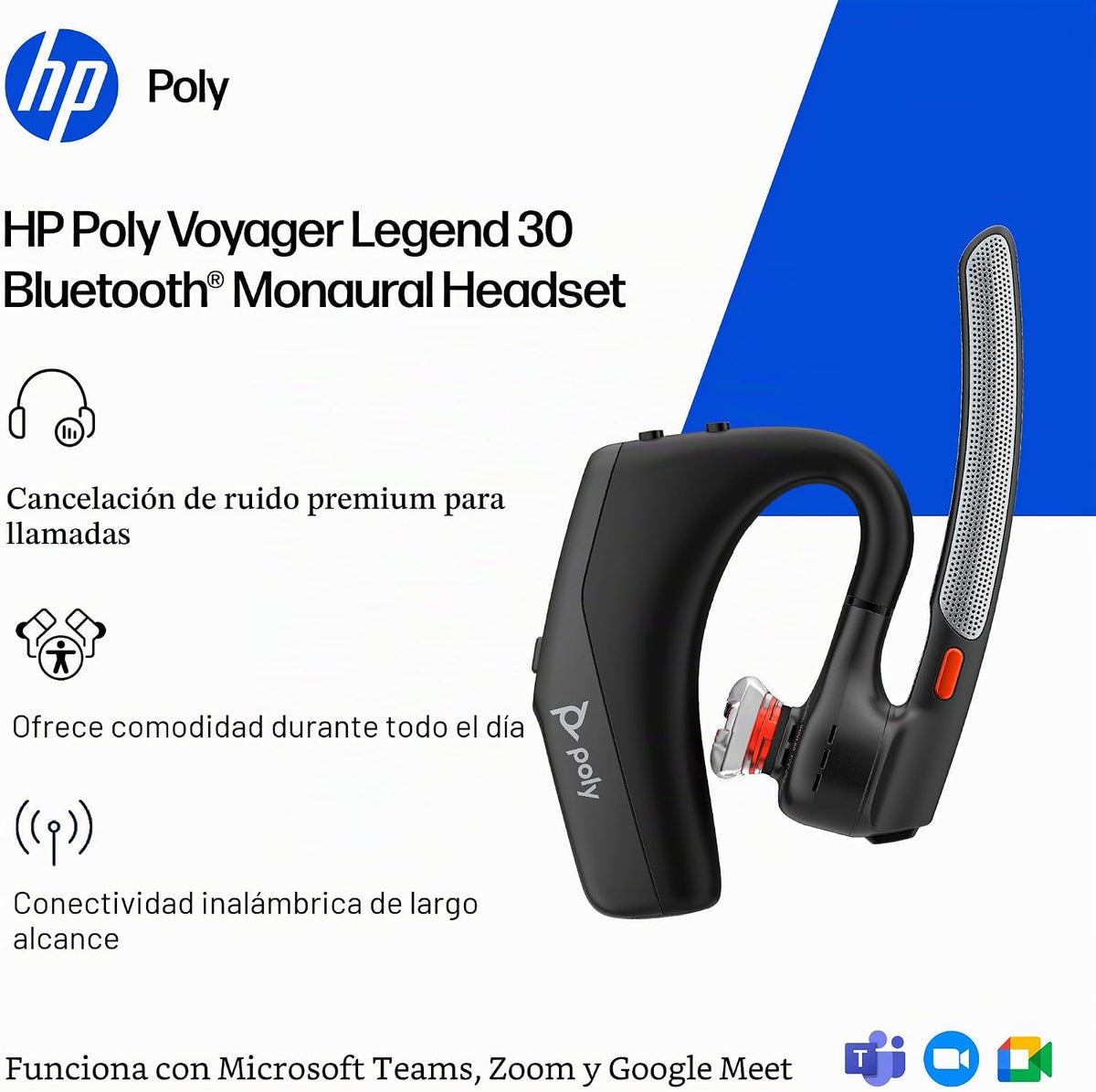 Poly Voyager Legend 30 - Auriculares Bluetooth con micrófono - Plum...