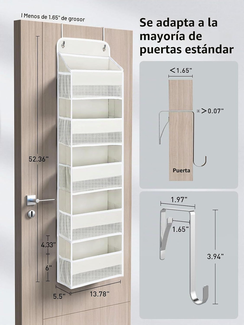 Yecaye Organizadores de baño y almacenamiento (Crema Blanca, 5 nive...