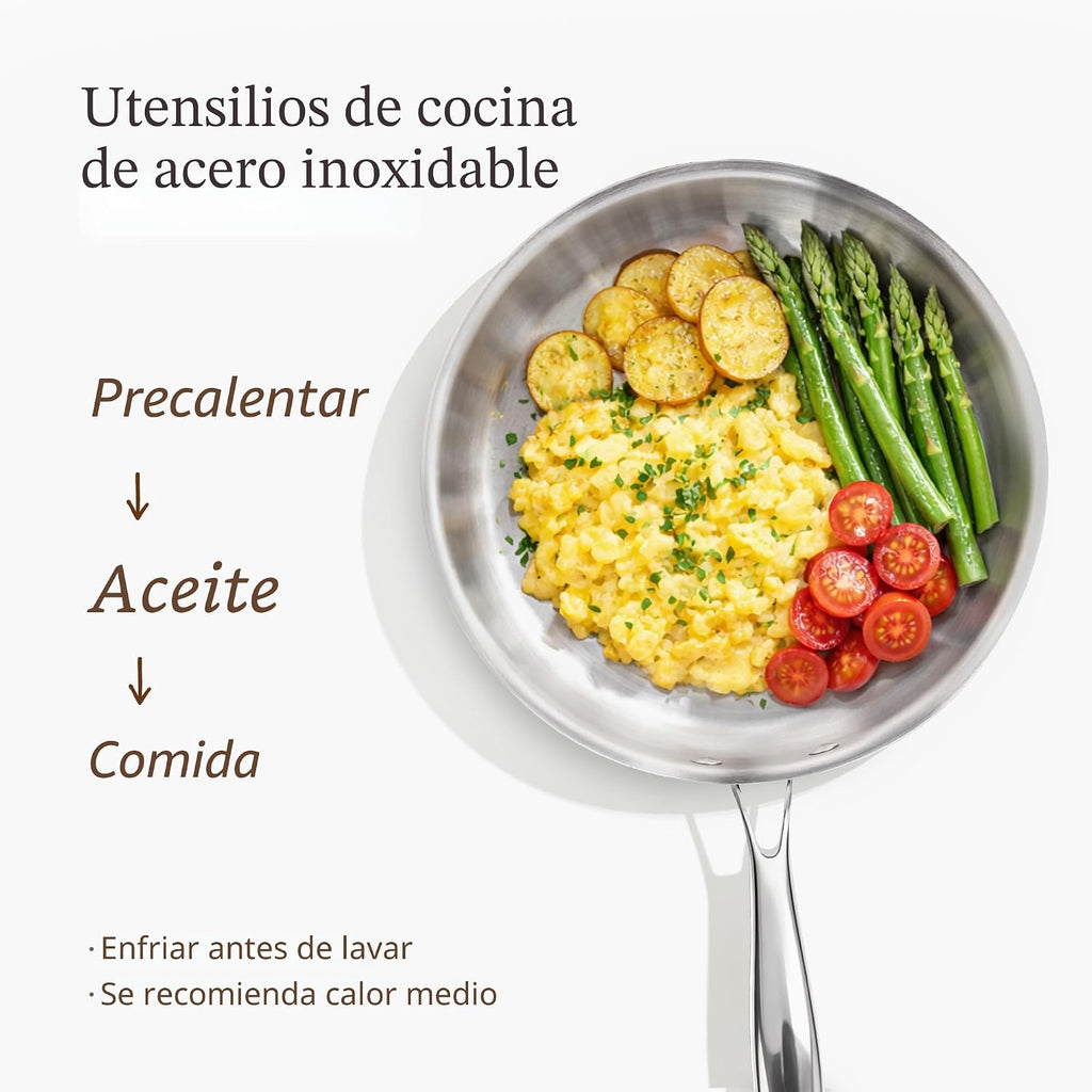 CAROTE - Juego de 21 utensilios de cocina de acero inoxidable de tr...