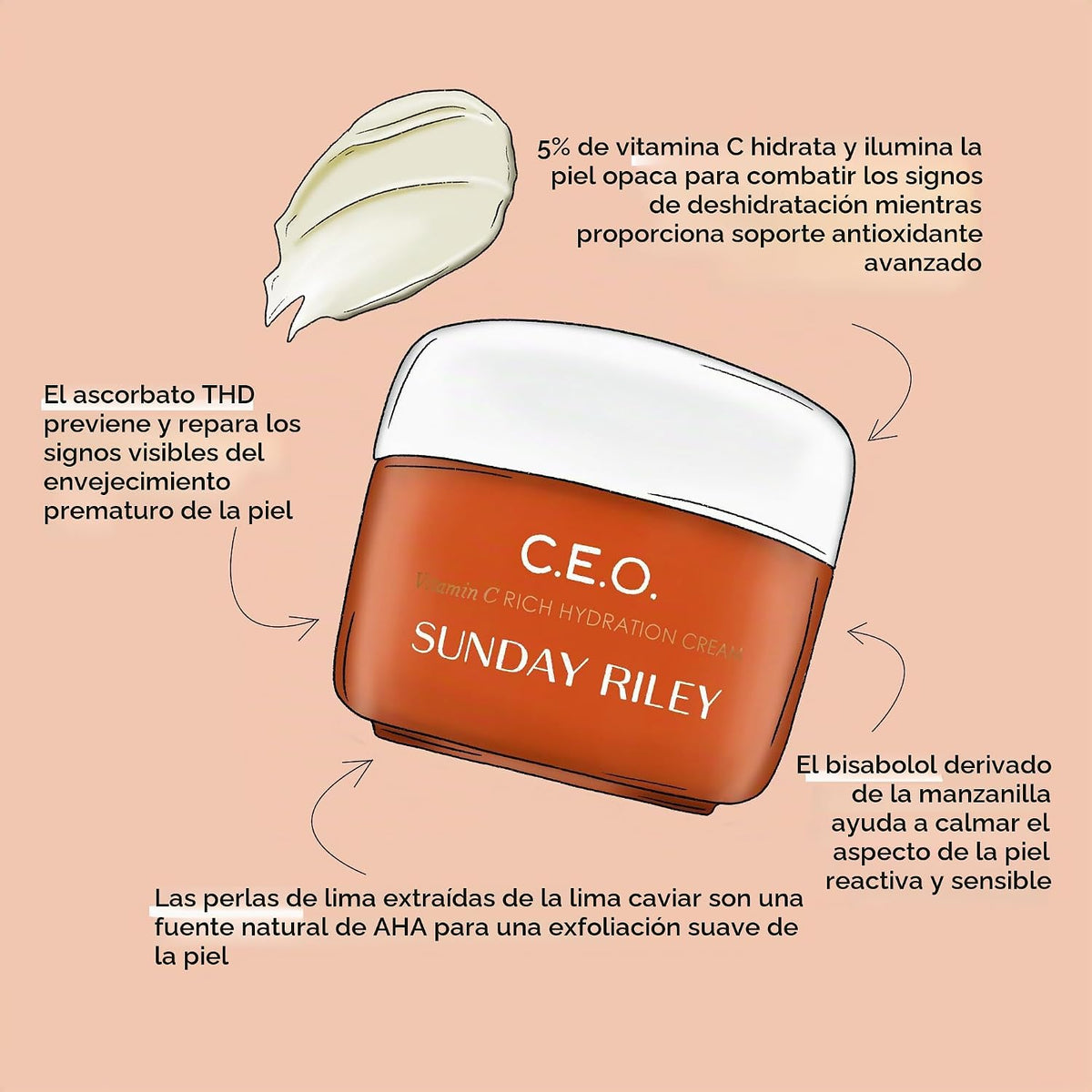 Sunday Riley C.E.O. Crema hidratante facial rica en vitamina C