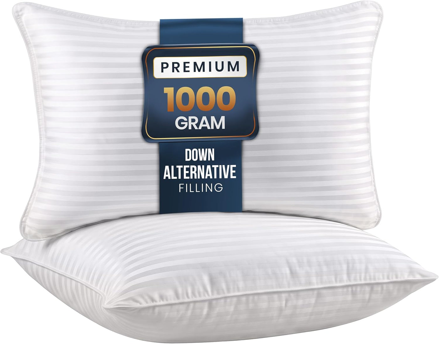 Utopia Bedding - Juego de 2 almohadas para dormir tamaño Queen (bla...
