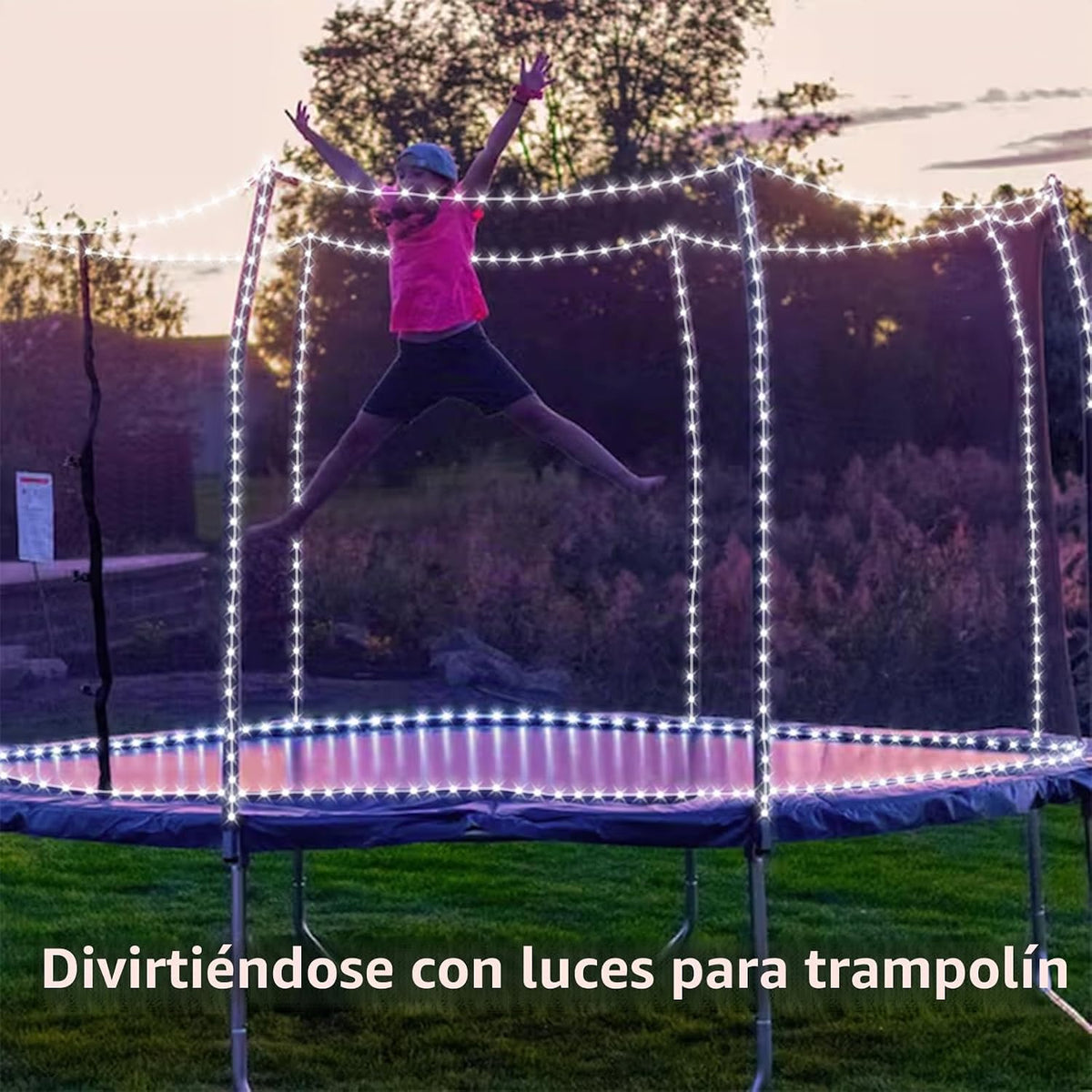 QITONG Tira de luces solares para exteriores, impermeables, 200 luc...