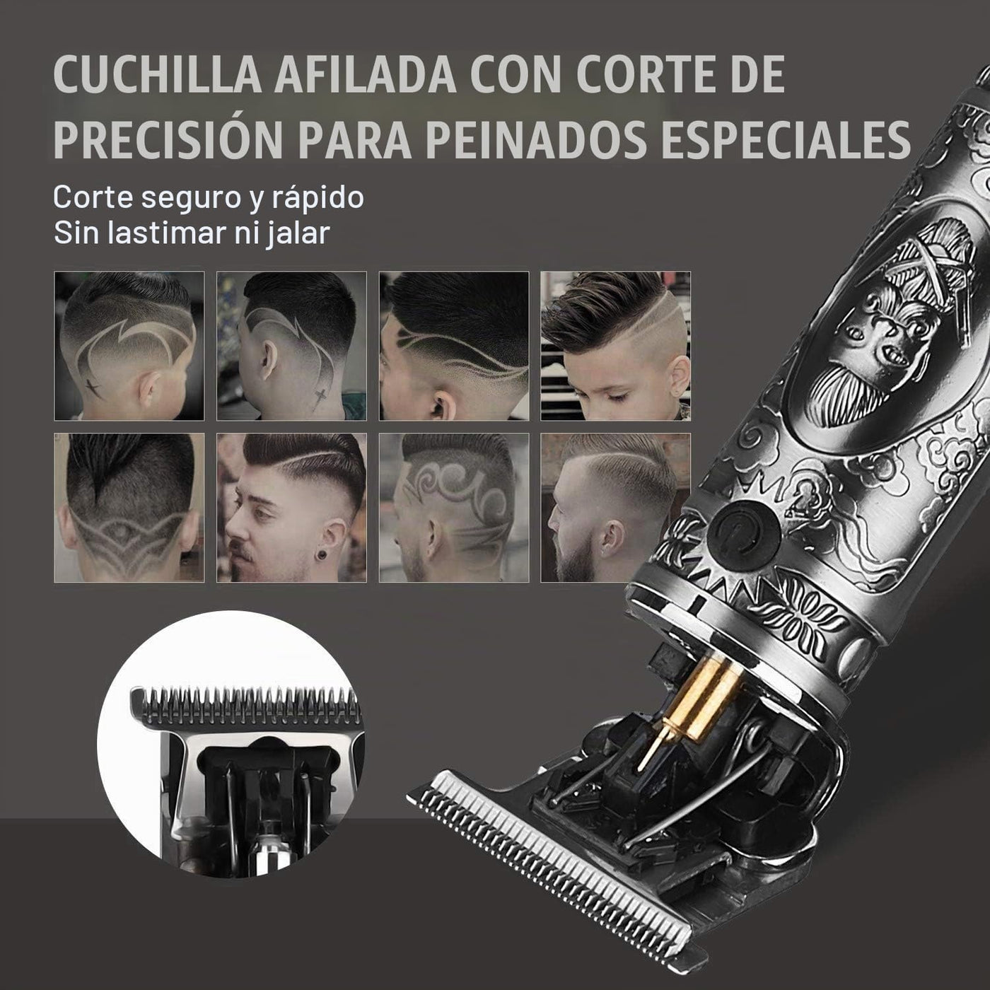 Cortadora de pelo sin huecos, recortadora de pelo eléctrica profesi...