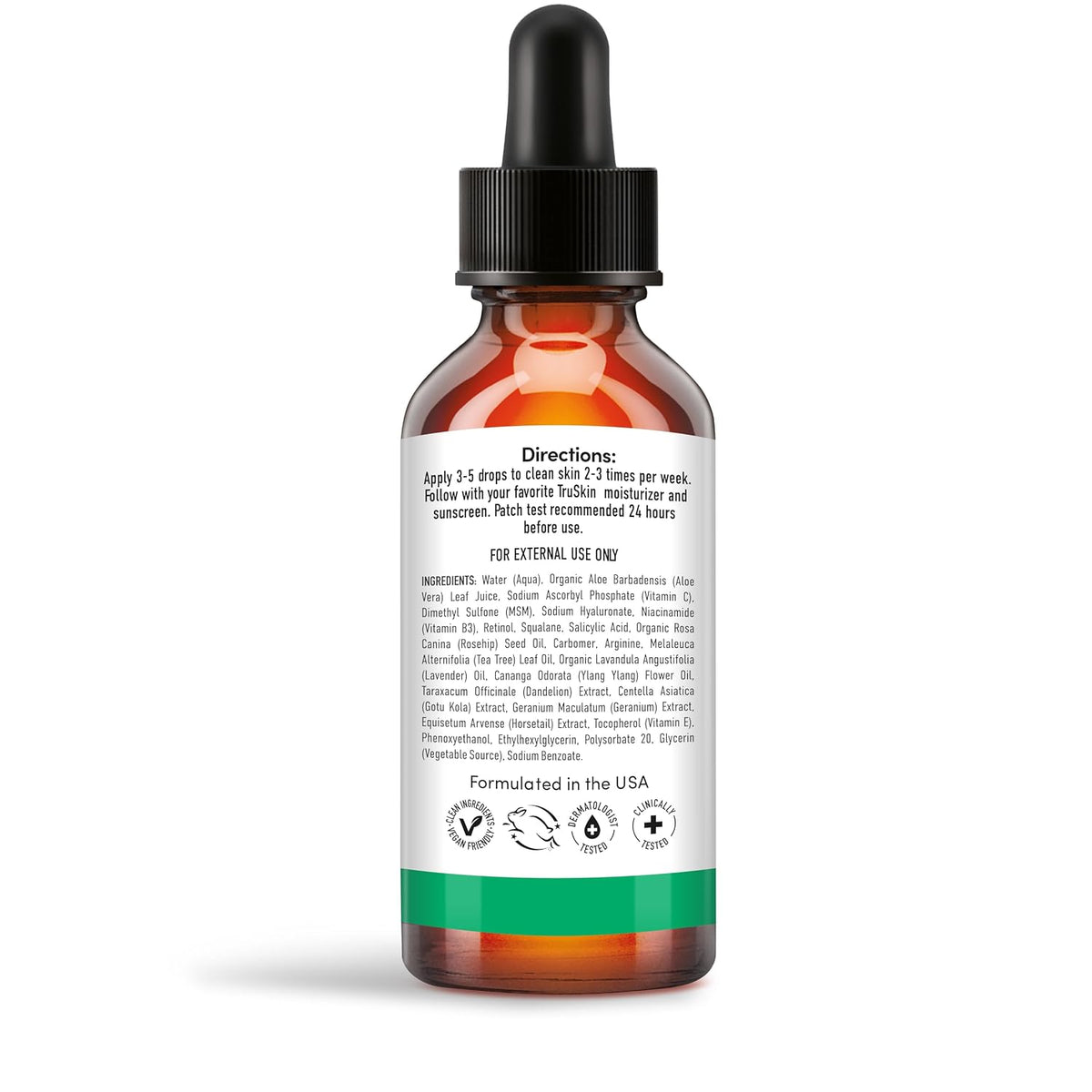 TruSkin Tea Tree Suero para el acné con ácido salicílico y retinol,...