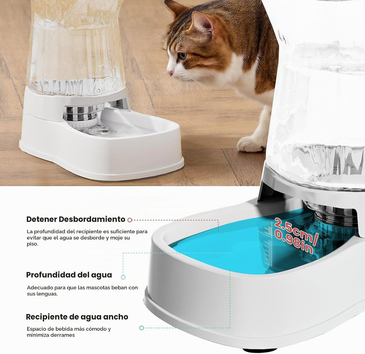 Gardner Pet Dispensador Automático de Agua por Gravedad para Perros...