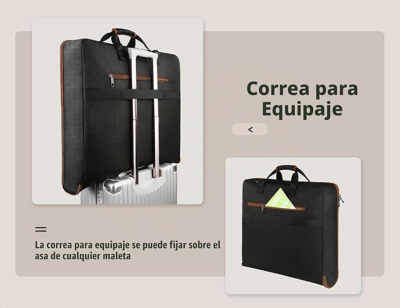 MATEIN Bolsa de traje para llevar en cabina, bolsa de traje con cor...