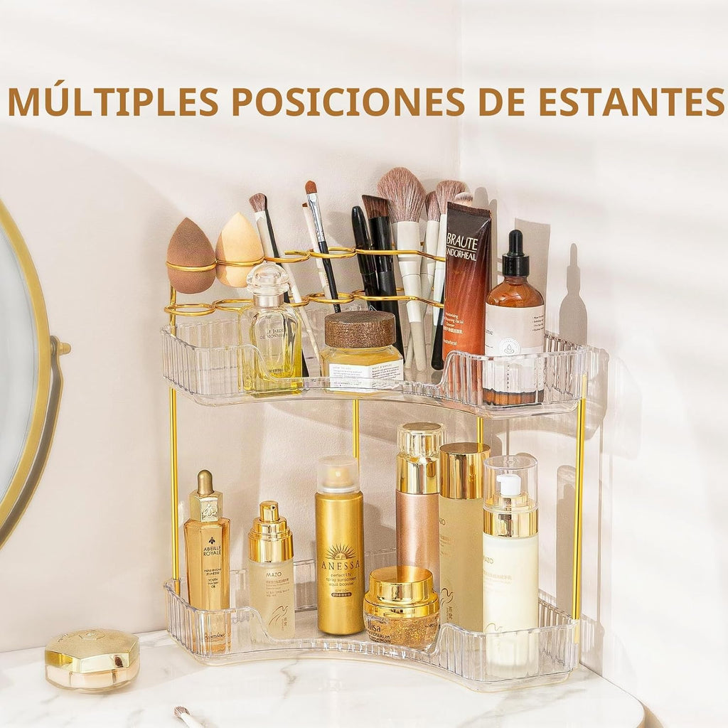 NATURE'S SOURCE Organizador de maquillaje para tocador, organiz...