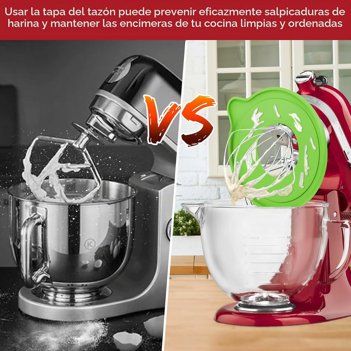 Tazón de vidrio compatible con KITCHENAID 4.5\/5 QT con cabezal de...