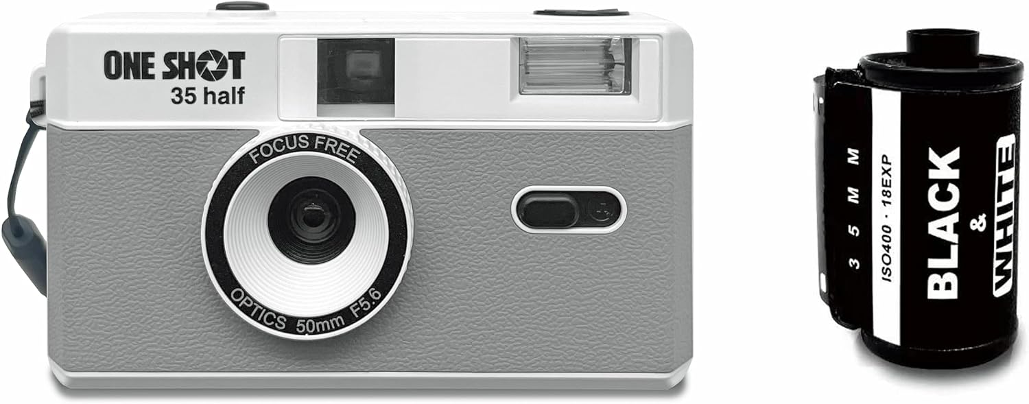 1 Shot Cámara de película de apuntar y disparar de 35mm, cámara ret...