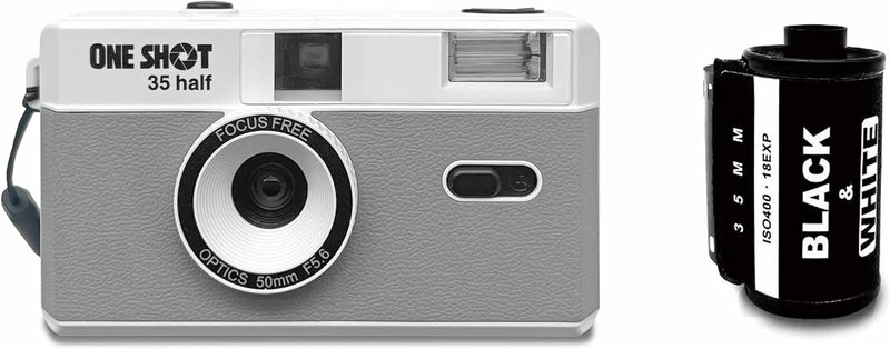 1 Shot Cámara de película de apuntar y disparar de 35mm, cámara ret...