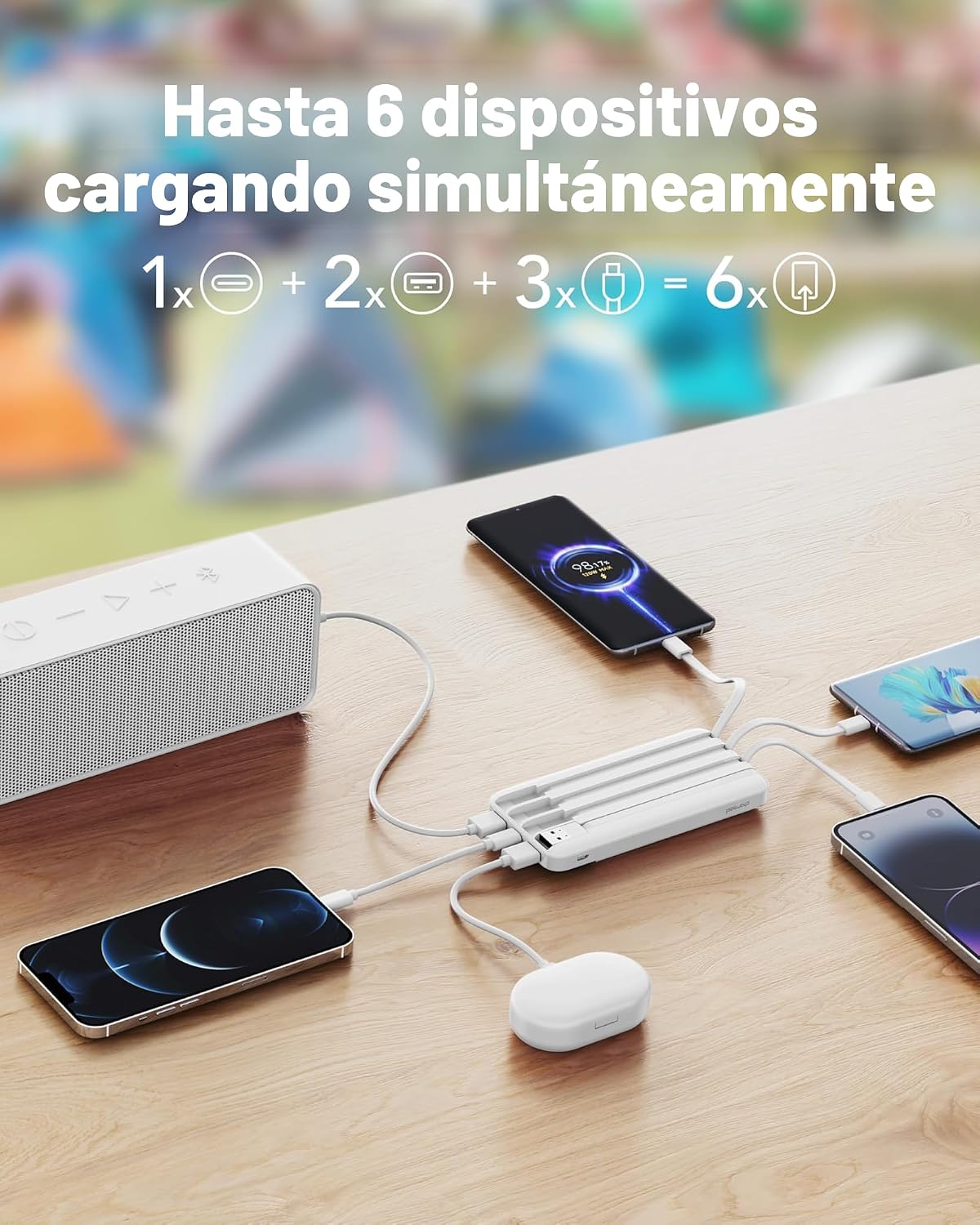 Cargador portátil charmast Power Bank con 4 cables incorporados ref...