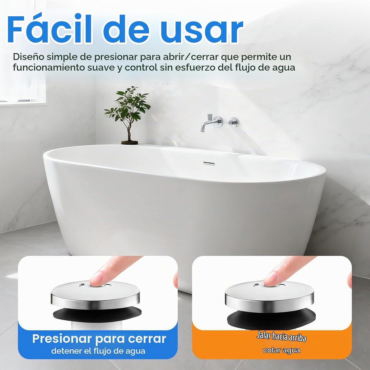 1 juego de tapón de drenaje de bañera con adaptador de pernos de ro...
