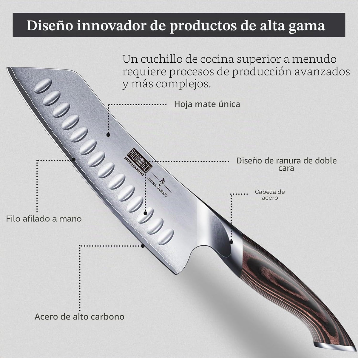 HOSHANHO - Cuchillo de chef japonés de 7 pulgadas, cuchillo de coci...