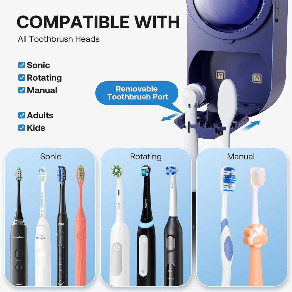 Bitvae - Soporte para cepillo de dientes mejorado para baño 2.0 con...