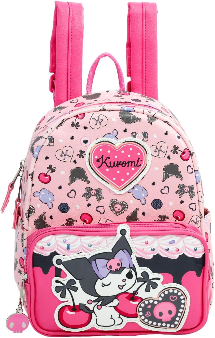 SANRIO Kuromi - Juego de mochila y monedero para mujer, bolsa de 10...