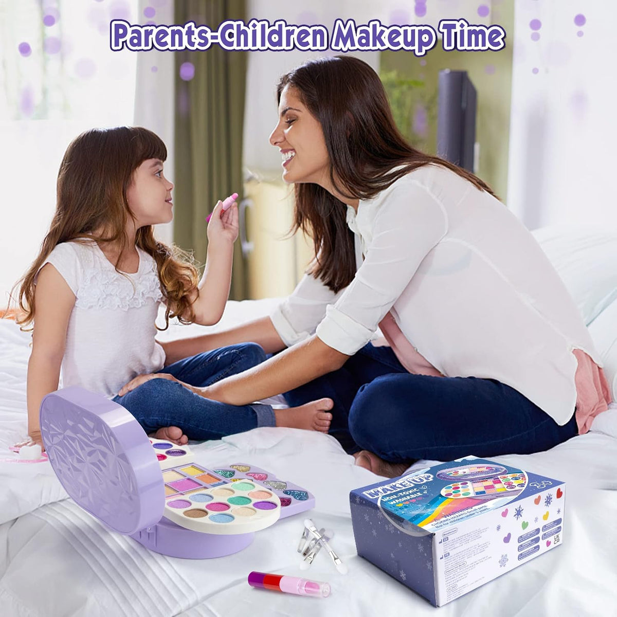 Tomons Kit de maquillaje para niños para niña, juego de belleza de...