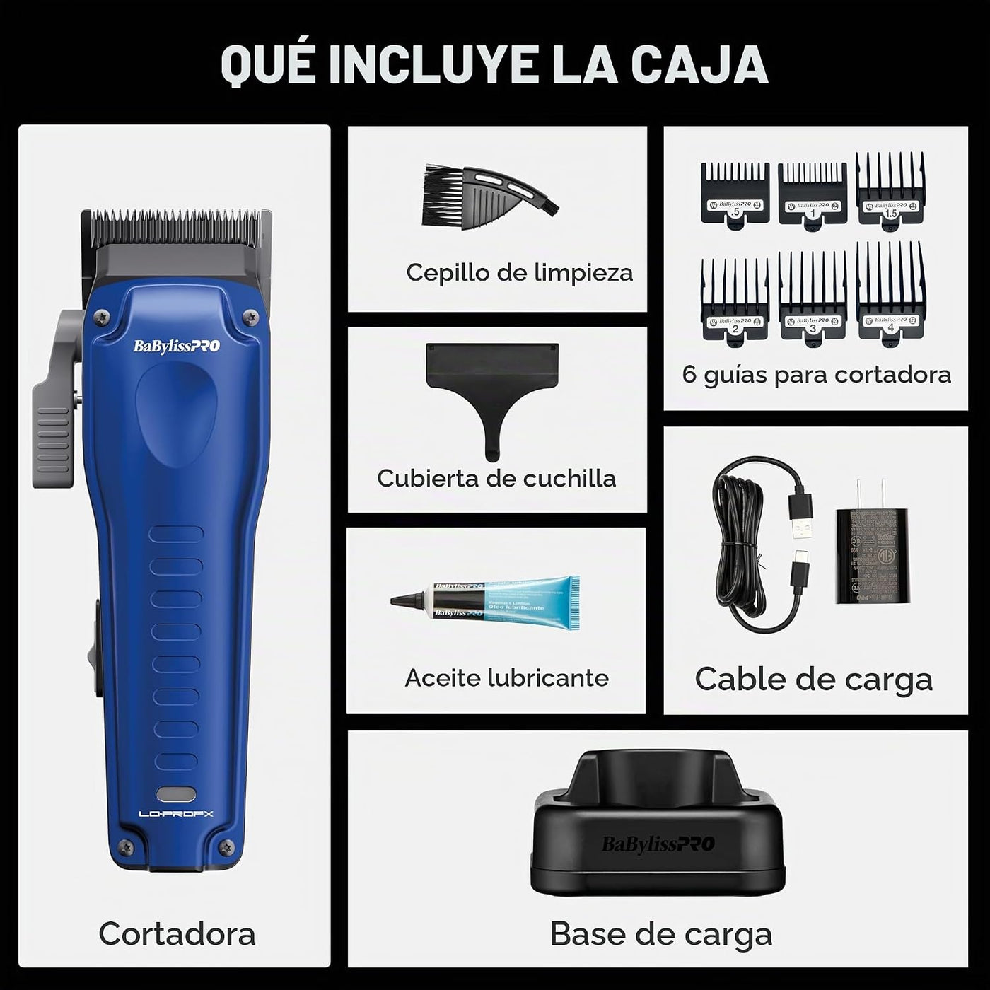 BaBylissPRO Cortadora compacta LO-PROFX de alto rendimiento para ca...