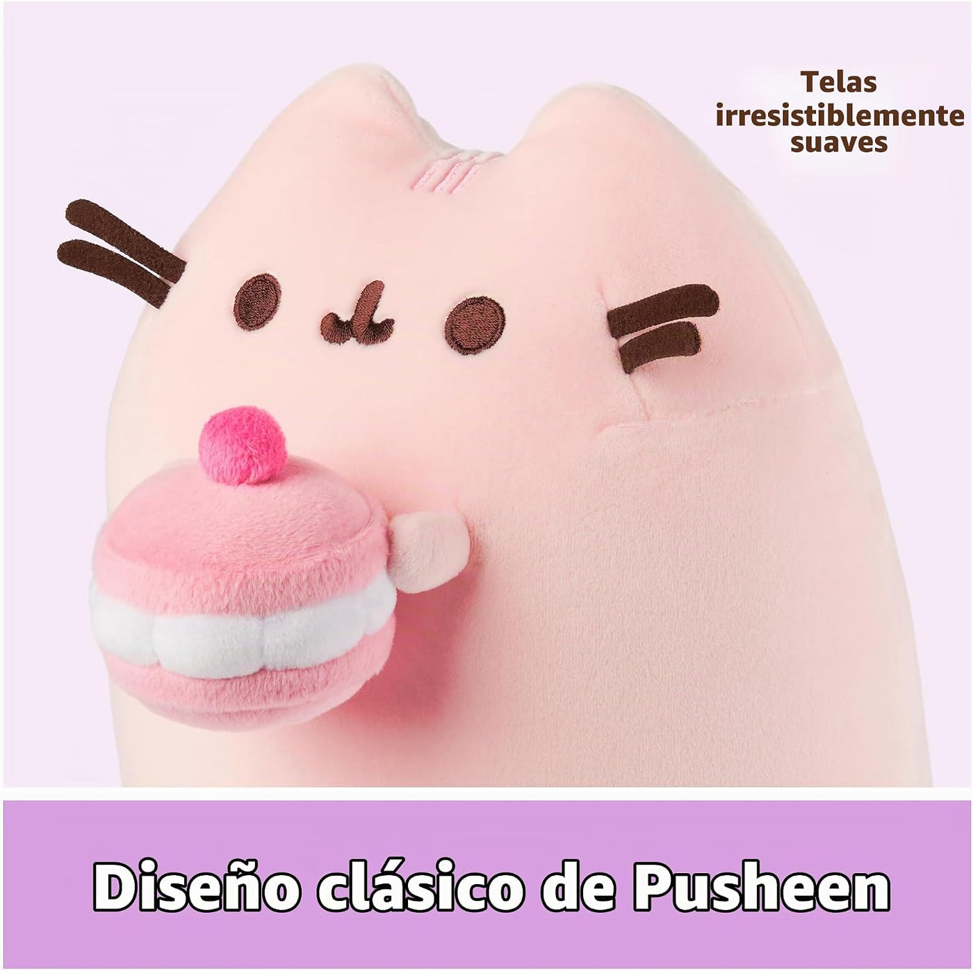 GUND Pusheen Cherry Macaron Squisheen - Peluche blando de 9.5 pulga...