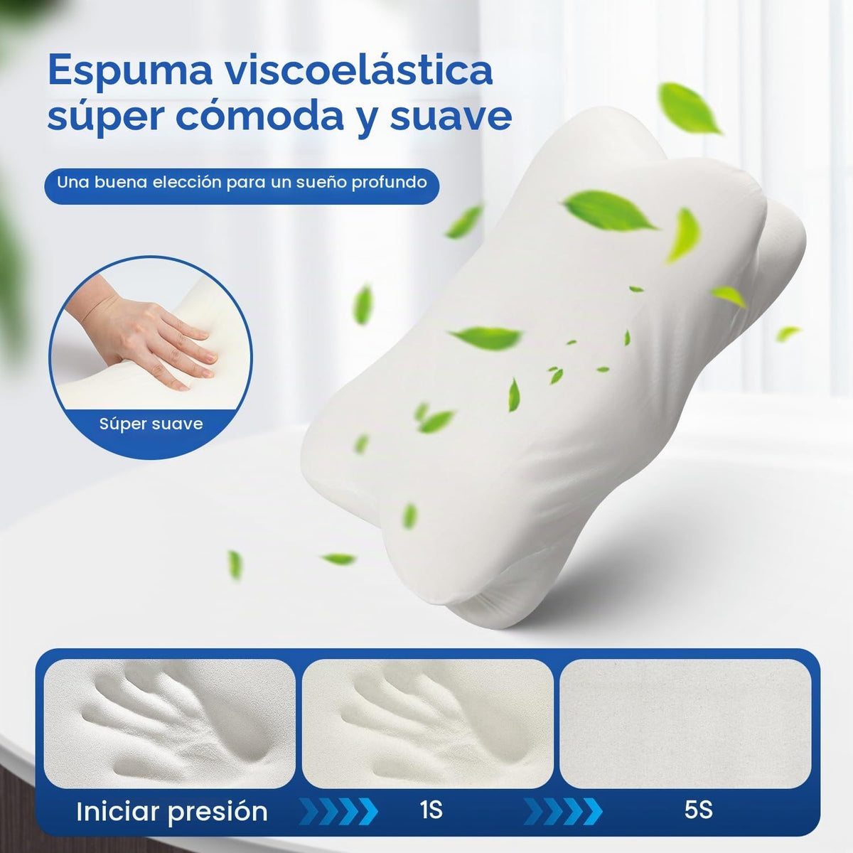 LALUCREATE - Almohada de soporte cervical para el cuello, almohada...