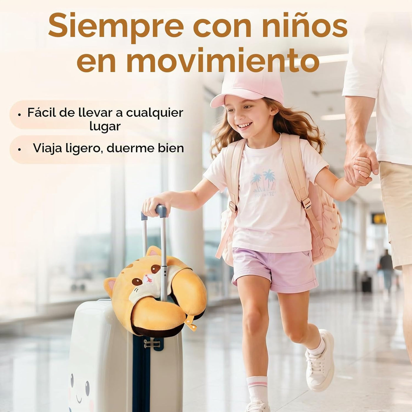 Mewaii Almohada de viaje para niños, almohada de avión con capucha...