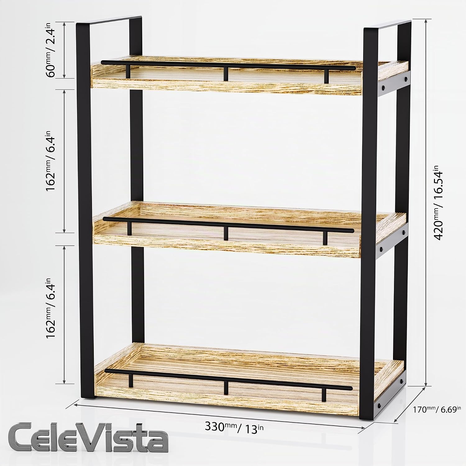 CeleVista Organizador de encimera de baño, estante de encimera de m...