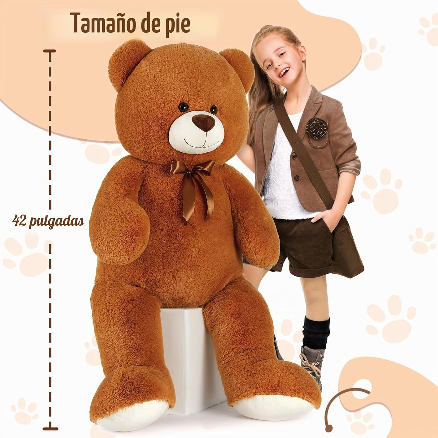 MaoGoLan Oso de peluche gigante de 47 pulgadas de 4 pies, gran anim...