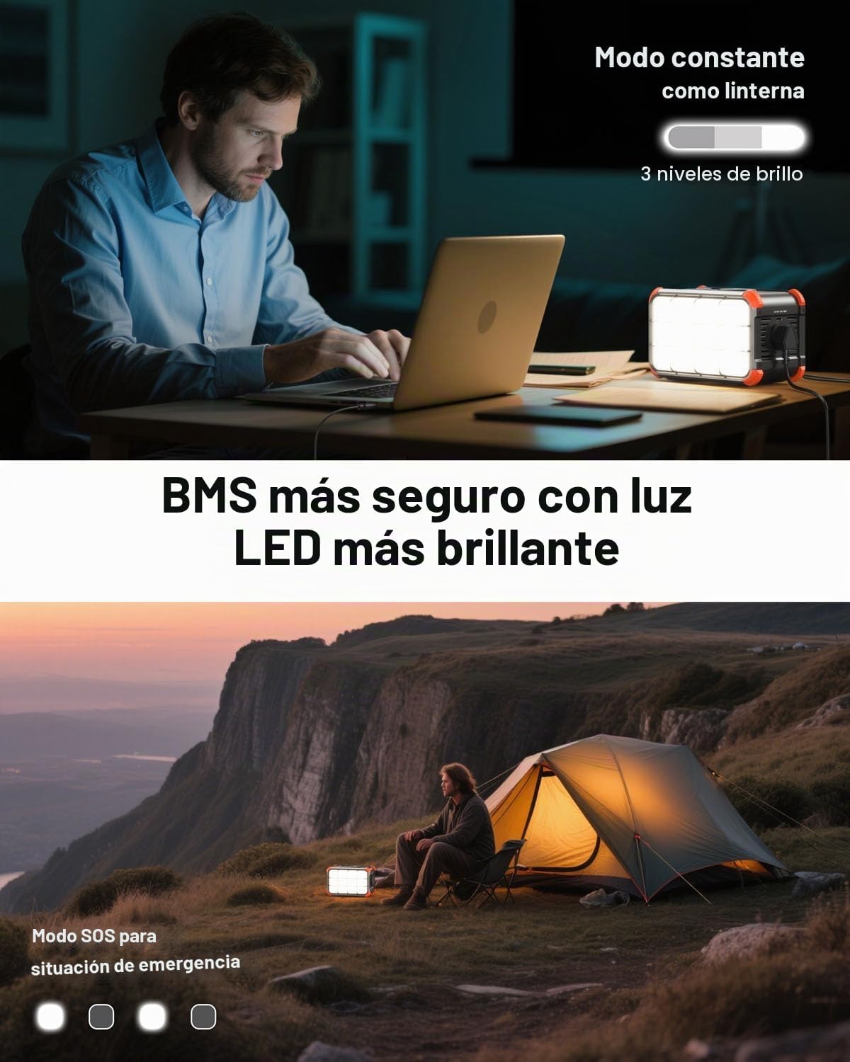 BROWEY - Estación de energía portátil de 153 Wh, generador solar pe...