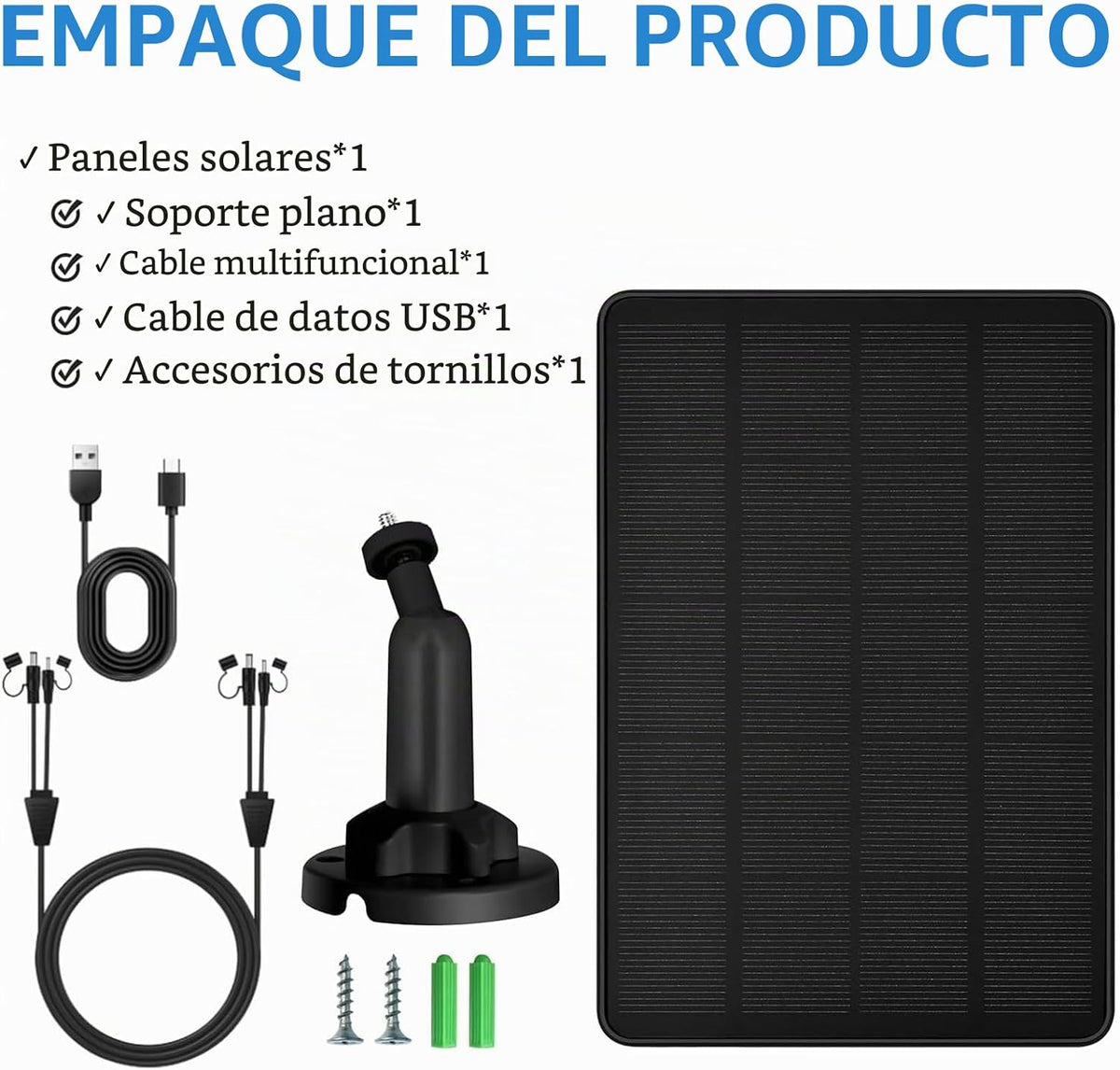 Panel solar para cámara de sendero, fuente de alimentación solar pa...