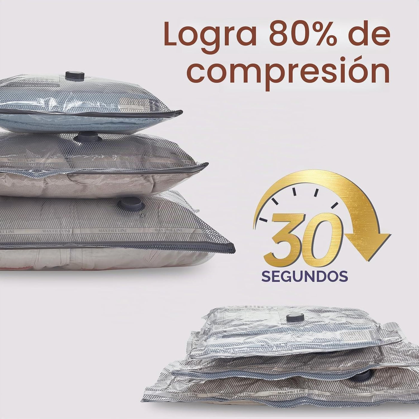 Vacbird Paquete de 9 bolsas de almacenamiento al vacío para viajes,...