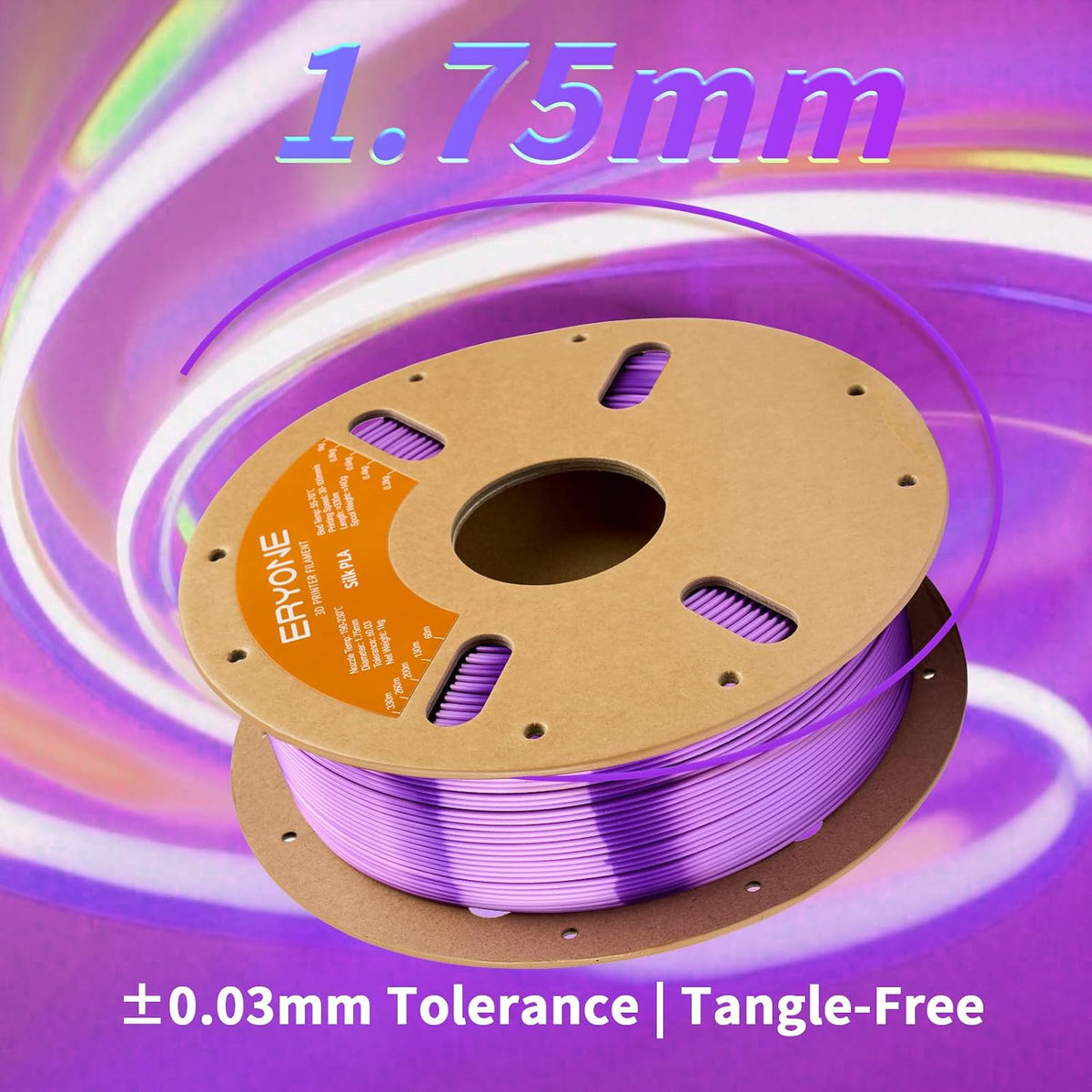 ERYONE Filamento PLA de seda para impresora 3D de 0.069 pulgadas +\...