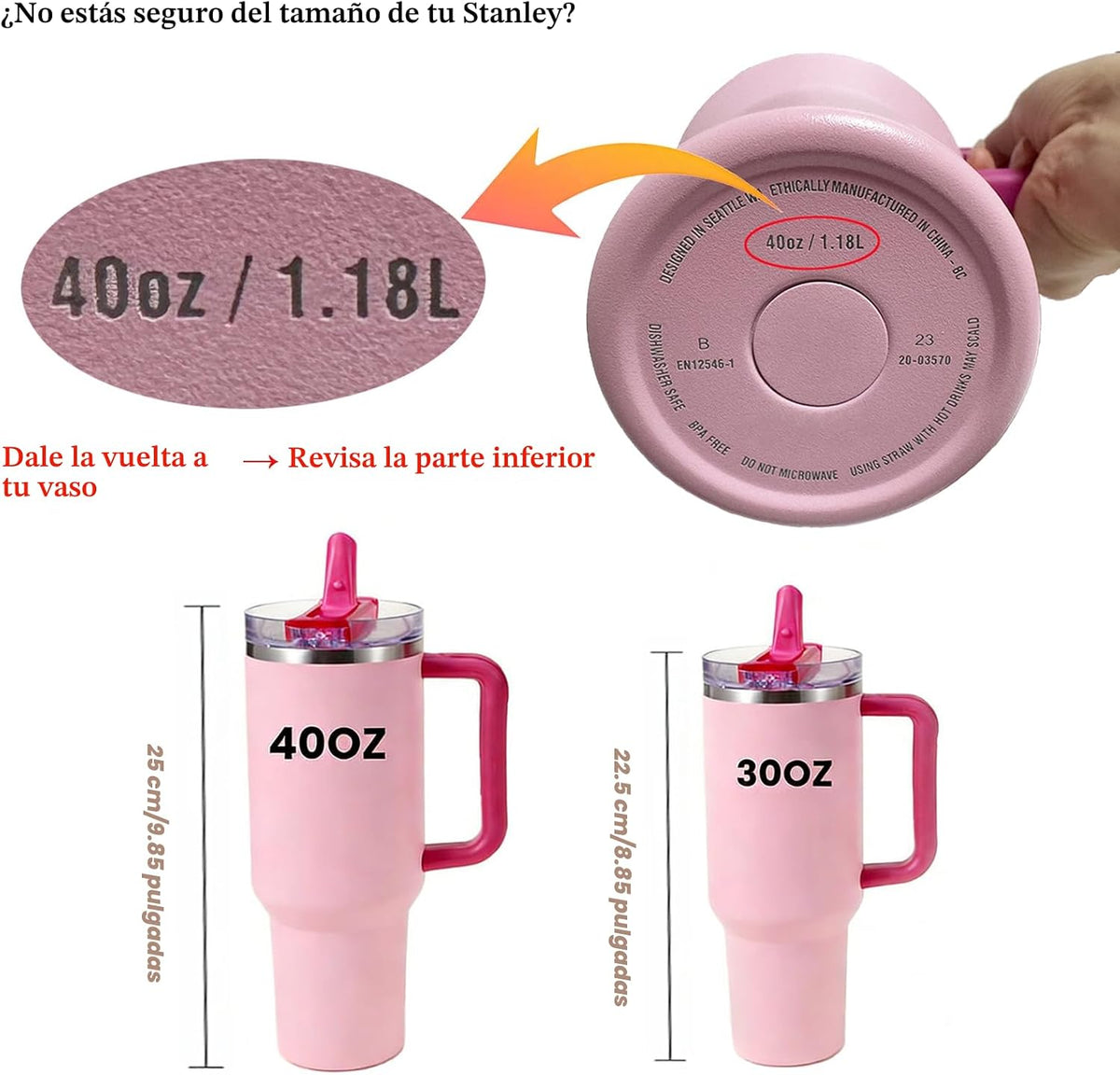 ANTAND Stanley - Juego de 2 tapas de repuesto de 40 onzas solo para...