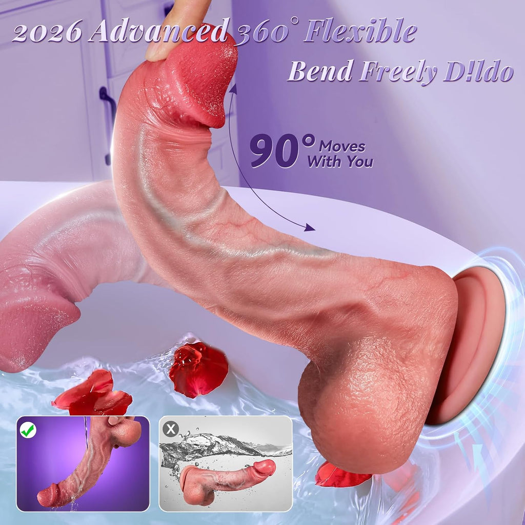 YAYIKZ Vibrador flexible del consolador de empuje, juguete elegante...
