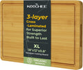 Keechee Kitchen Essentials Tabla de cortar de bambú natural XL con...