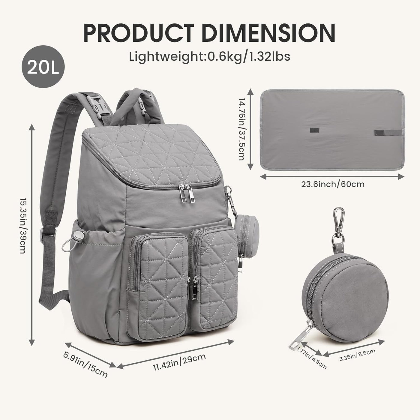 G4Free Mochila para pañales para mamás papás y mamás, bolsa de viaj...