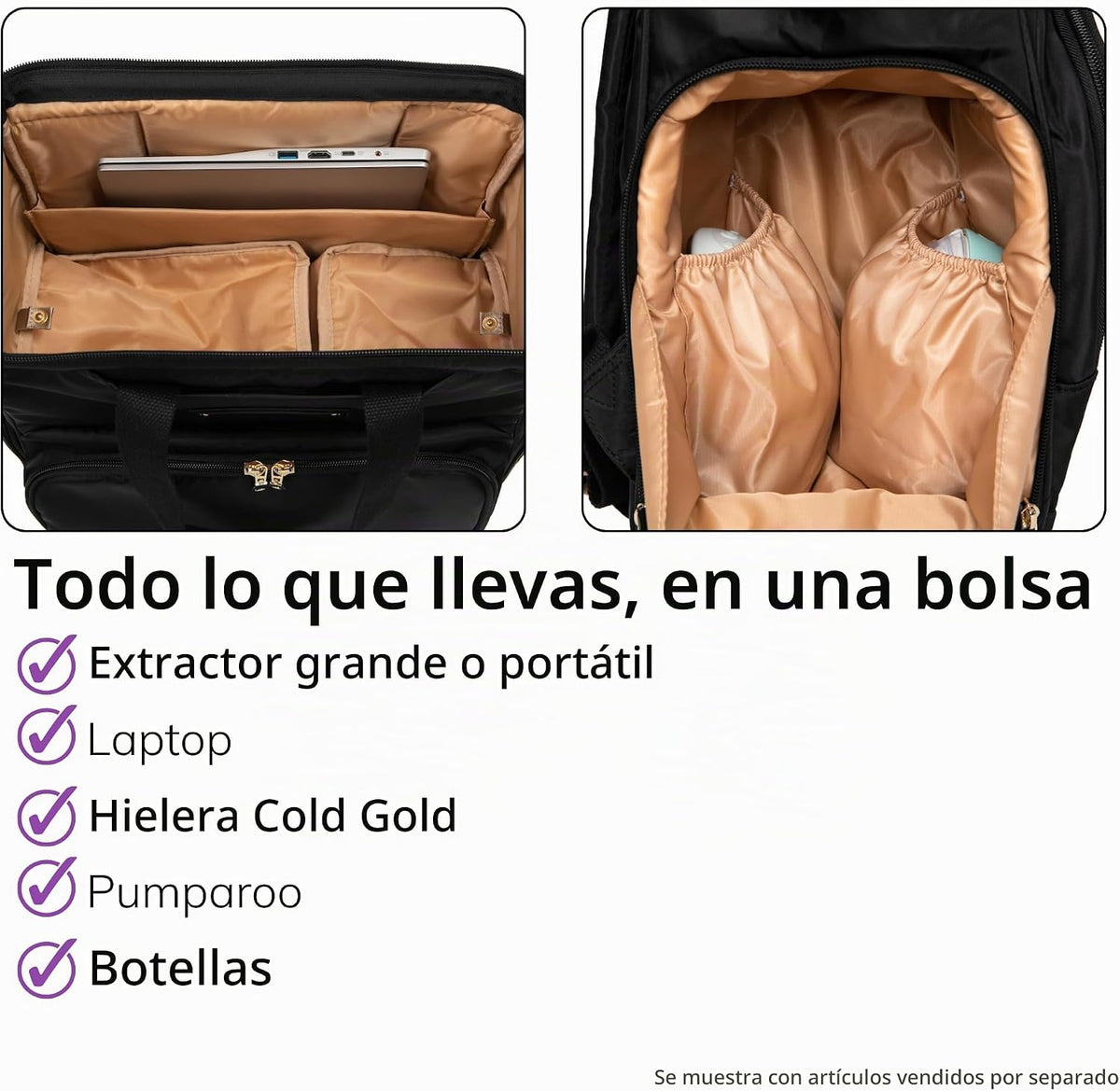 Sarah Wells Norah - Mochila para extractor de leche para trabajo y...