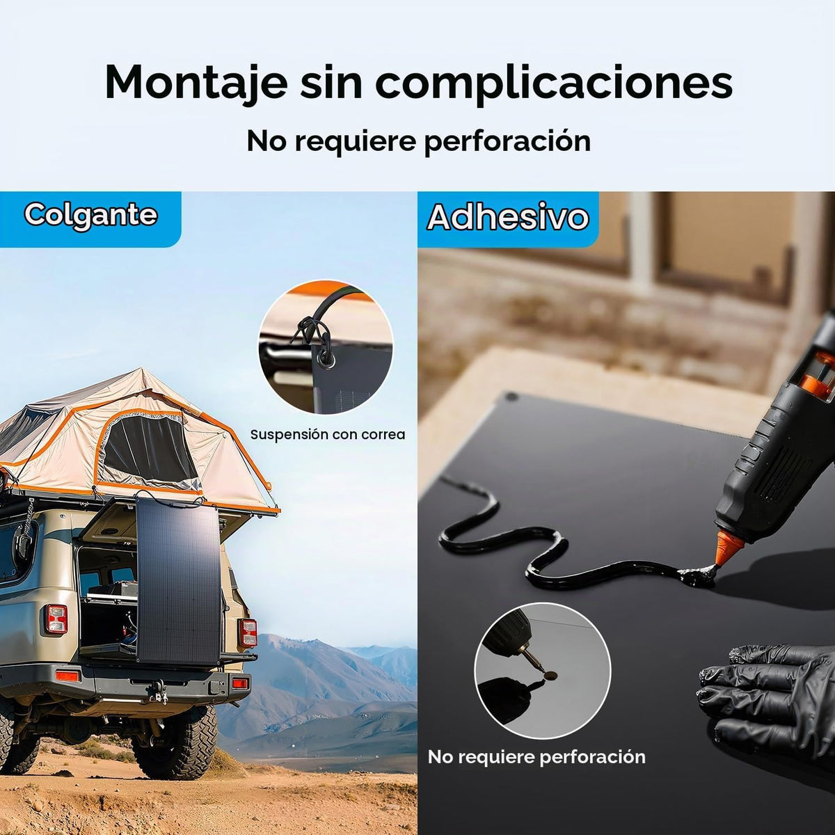BLUETTI 2 100W paneles solares flexibles 23,4% de alta eficiencia I...