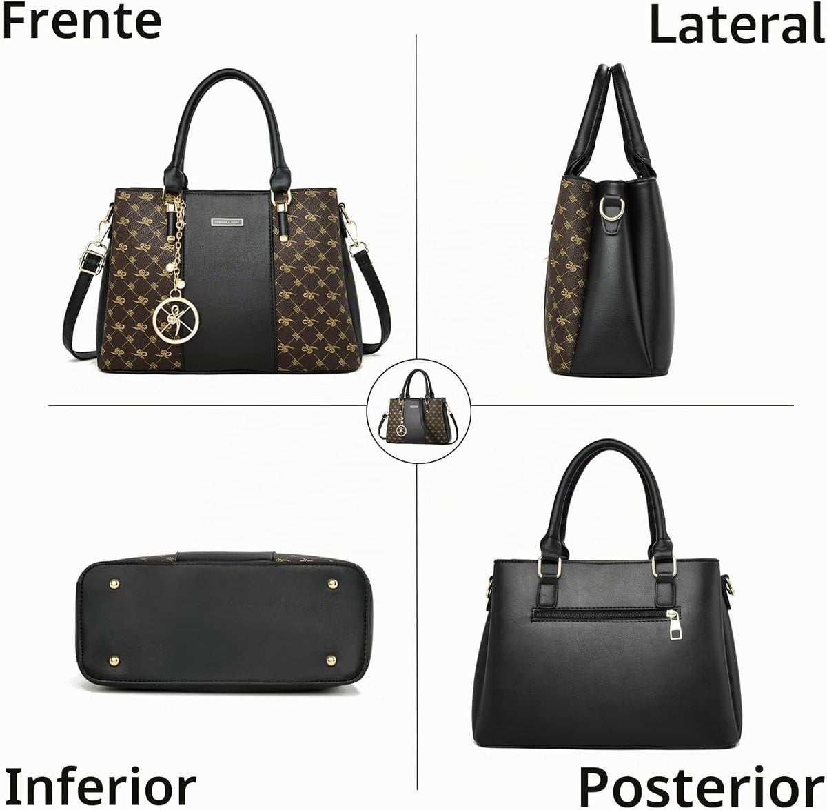 KURGOOL Bolsos y bolsos de mano para mujer, bolso de hombro con asa...