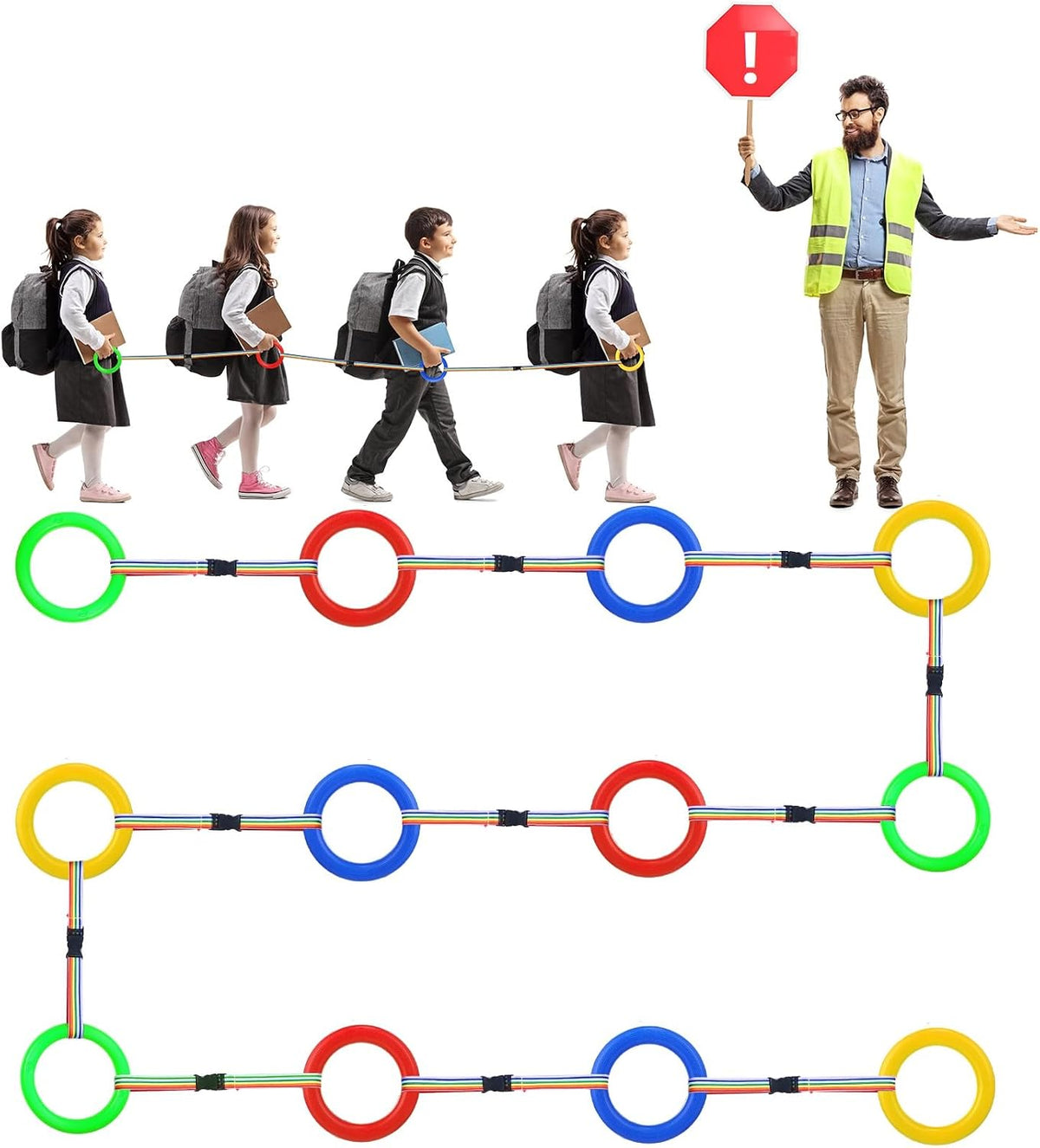 Berlune 24 piezas de cuerda para caminar para niños pequeños cuerda...