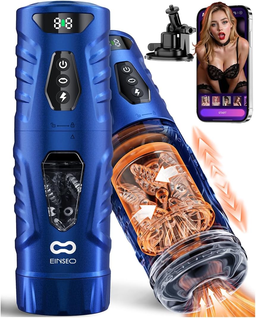 EINSEO Masturbador masculino de succión con manga profunda de 7.1 p...