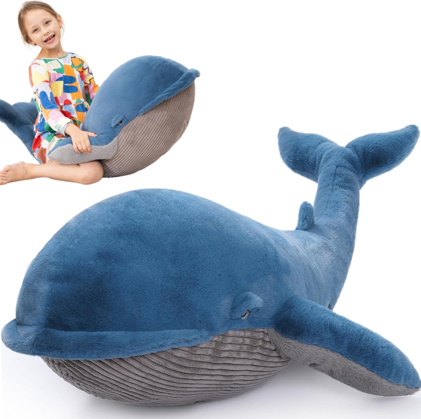 MaoGoLan Ballena de Peluche Rellena de 43 pulgadas, Almohada Grande...