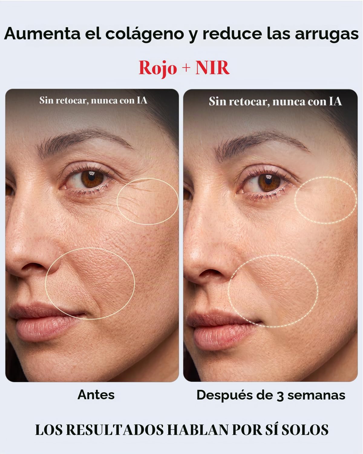 Terapia de luz roja para cara, clínicamente respaldada y aprobada p...