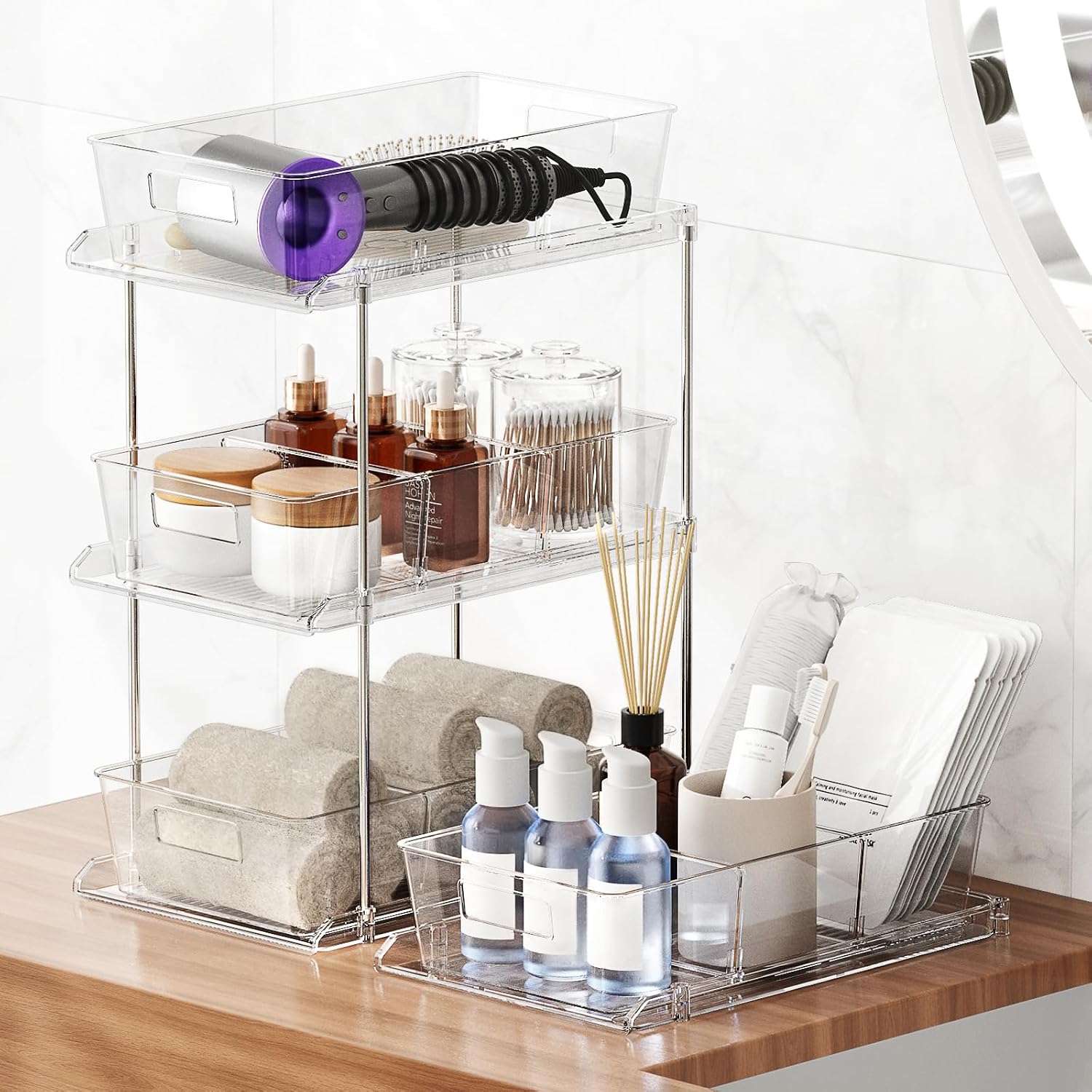 Fabspace Organizador Extraíble para el Hogar, Paquete de 2 Organiza...
