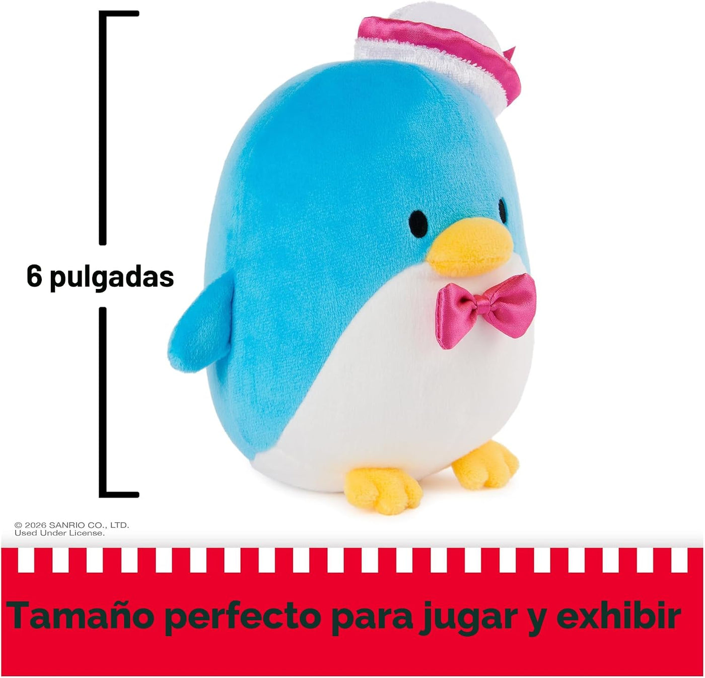 GUND Sanrio Tuxedo Sam - Peluche de pingüino para edades de 1 año e...