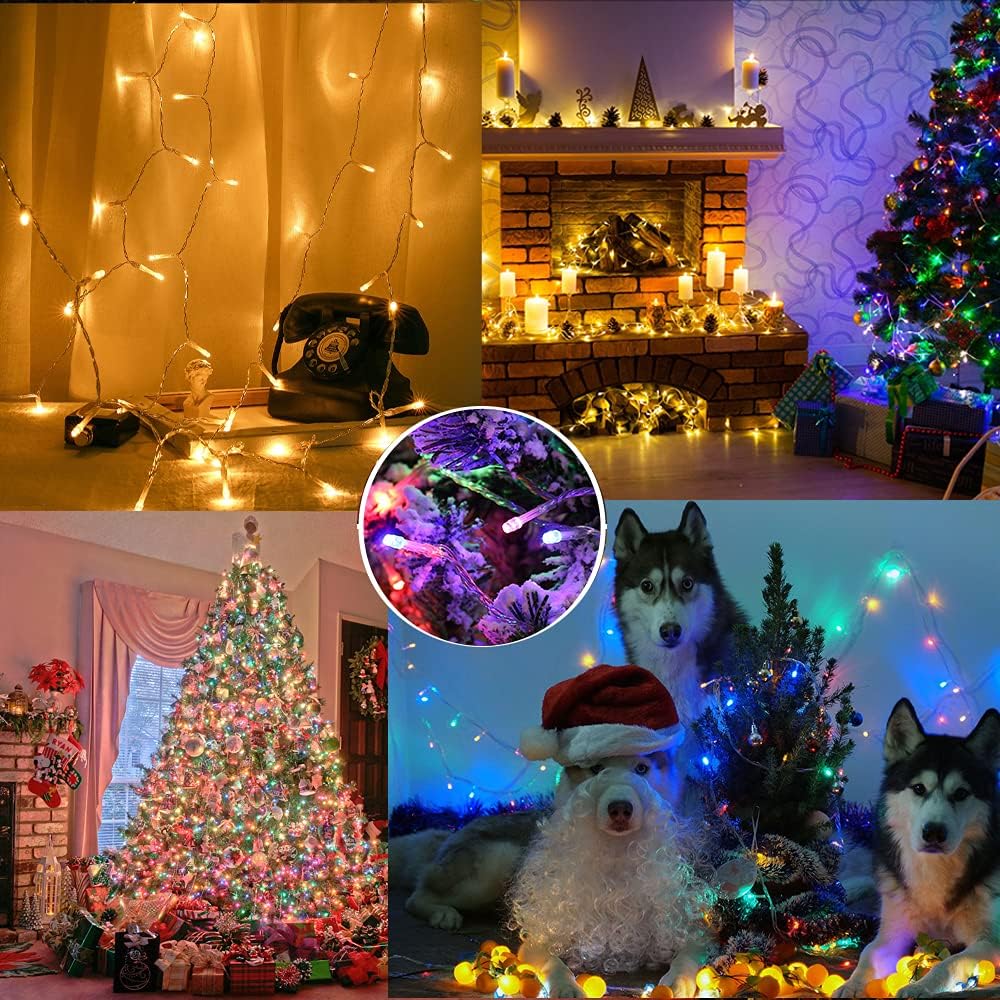 BrizLabs - Luces de Navidad de color blanco cálido y cambio de colo...