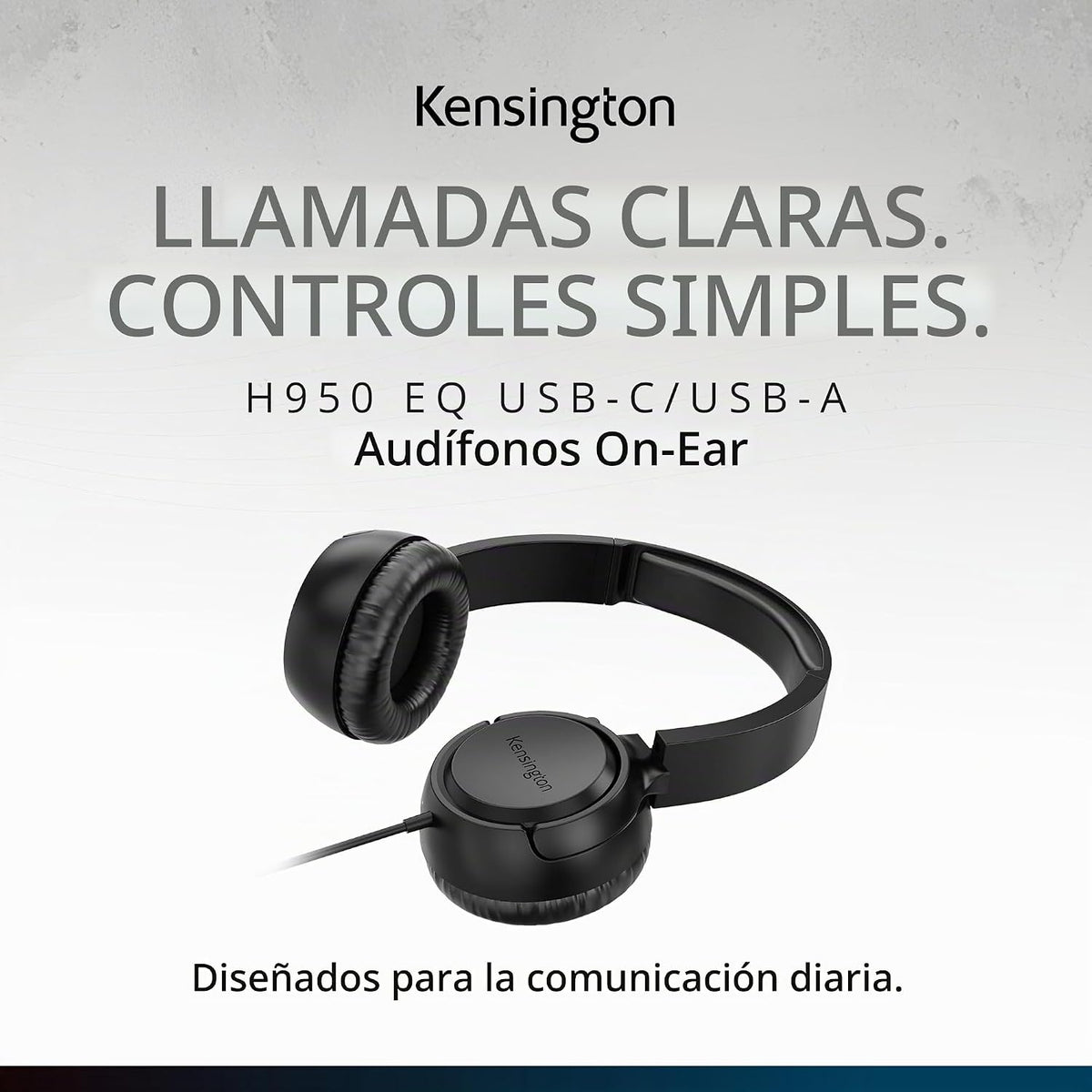 Kensington Auriculares intraurales H950 EQ USB-C\/USB-A con micrófo...