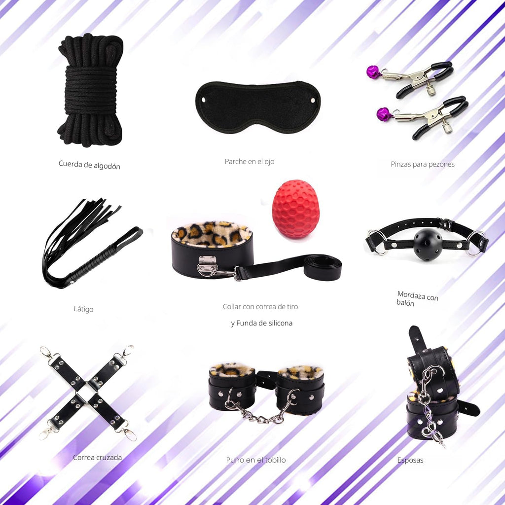 Kit de BDSM de 30 piezas, kit de bondage para adultos, kit de jugue...