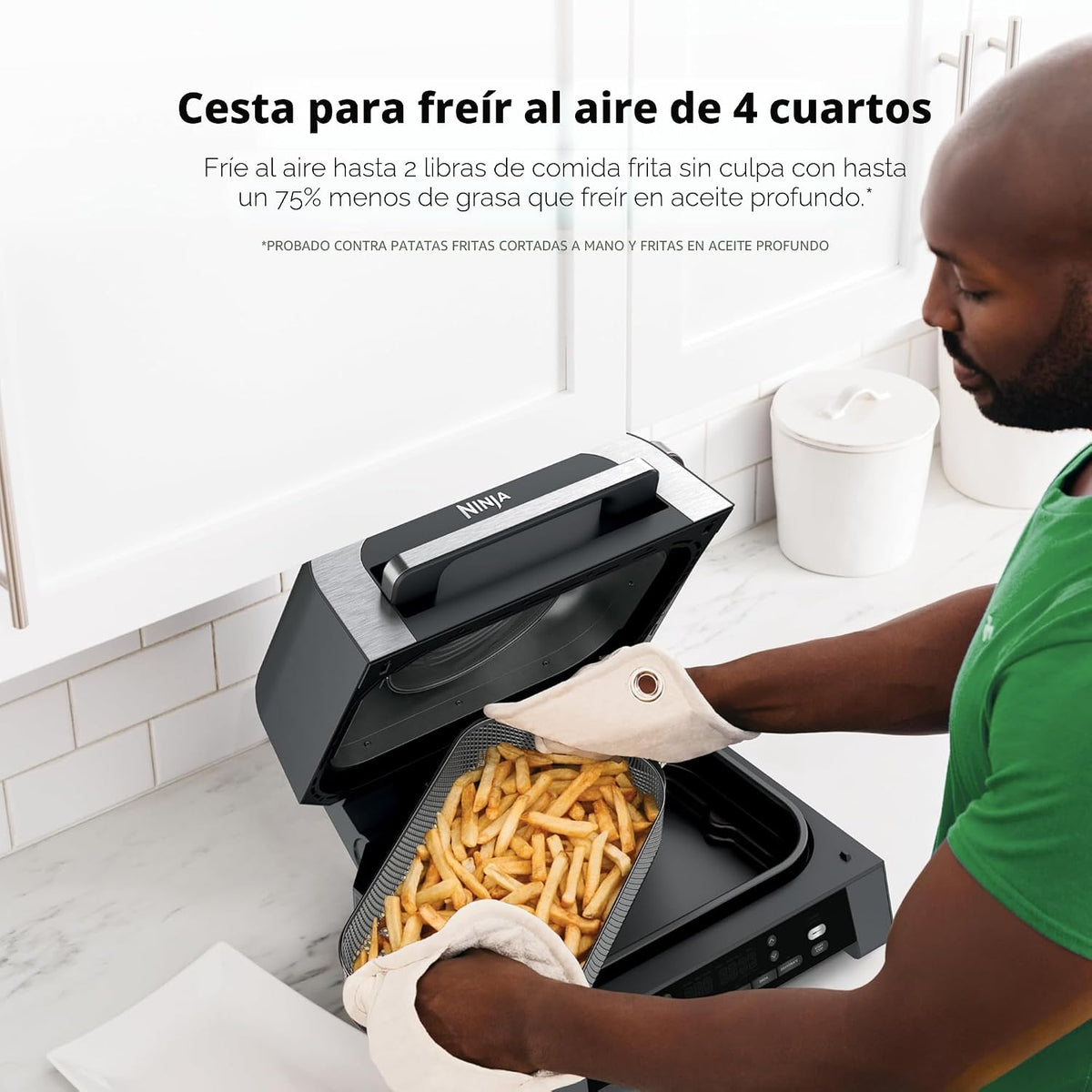 Parrilla de interior Ninja DG551 Foodi Smart XL 6 en 1 con freír al...