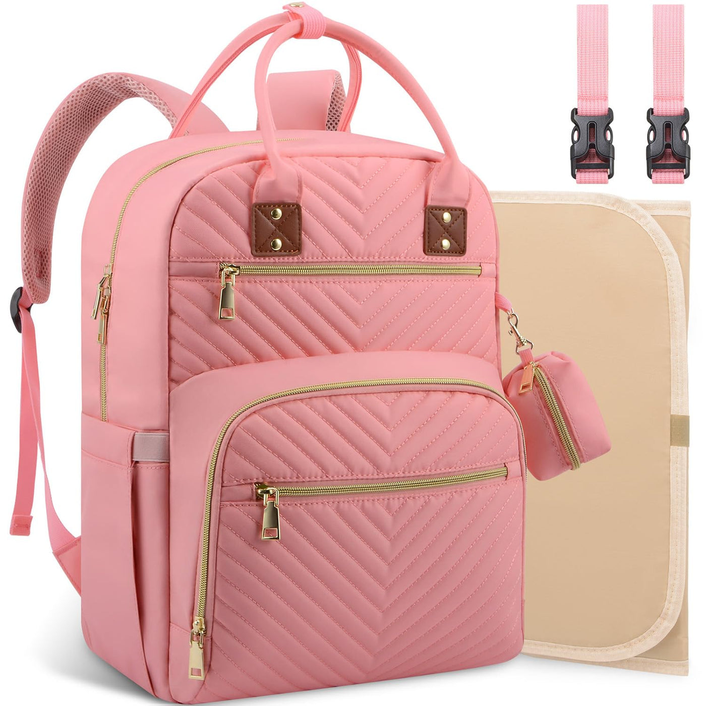 Tenot Mochila para pañales de bebé, bolsas de pañales de viaje para...