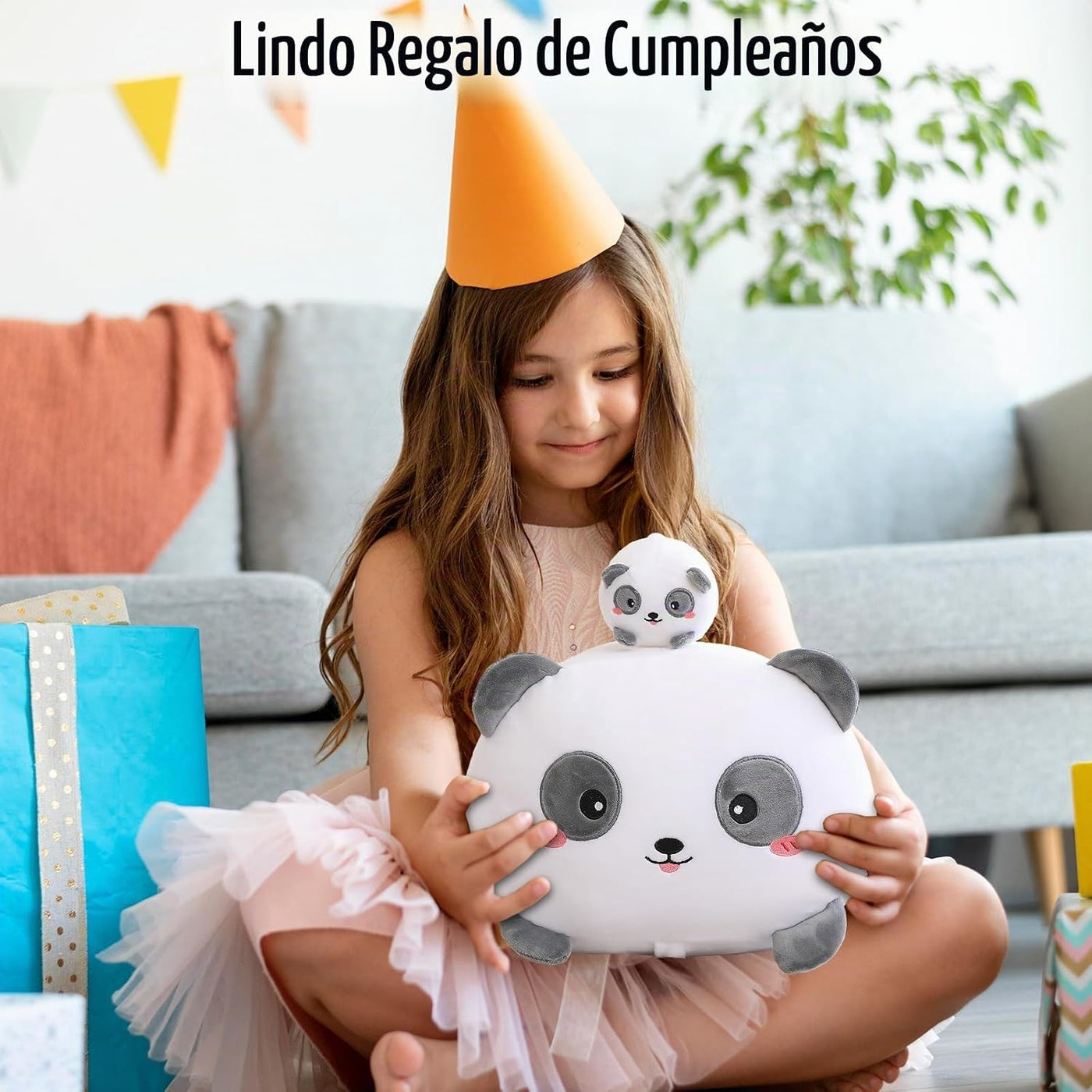 SQEQE Panda Mommy - Animal de peluche con 4 pandas de bebé, juguete...