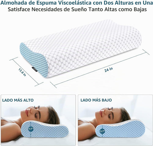 Almohada Cervical para el Cuello para Alivio del Dolor - Almohadas...